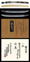 脇差　相州住綱廣 附 銀無垢地総金具唐草桐紋腰刀拵(WA-080224)-5