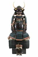 甲冑/鎧　鉄黒漆塗梅紋鋲留桶側胸腰取鳩胸二枚胴具足（BU-010125）-1