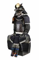 甲冑/鎧　鉄錆色漆塗鋲綴桶側五枚胴具足（BU-020125）-2