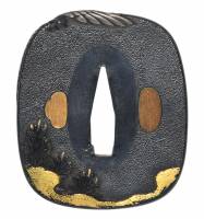 鍔　銘　友寿(花押)　松鶴図鍔　(TU-011125)-2