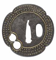 鍔　無銘　応仁　瓢箪透霰象嵌鍔　(TU-031225)-2