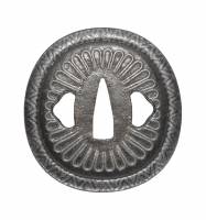 大小鍔　無銘　肥後 菊花図大小鍔  (TU-010126)-2