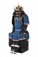 甲冑/鎧 鉄黒漆塗切付小札縹糸威二枚胴具足　甲種特別貴重資料 (BU-010126)-2