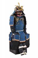 甲冑/鎧 鉄黒漆塗切付小札縹糸威二枚胴具足　甲種特別貴重資料 (BU-010126)-3