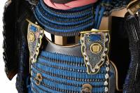 甲冑/鎧 鉄黒漆塗切付小札縹糸威二枚胴具足　甲種特別貴重資料 (BU-010126)-11