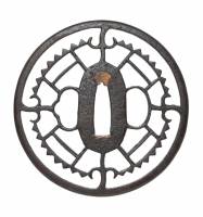 鍔　無銘　京透　時圭文透鍔　(TU-020126)-2