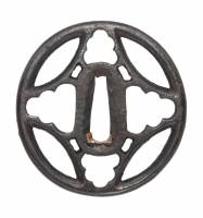 鍔　無銘　大野　糸巻透鍔　(TU-060326)-1