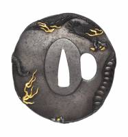 鍔　銘　長門萩 田幸充作 龍図鍔(TU-010426)-2