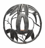 大小鍔　銘　江府住宜秀　竹透鍔 (TU-030426)-3