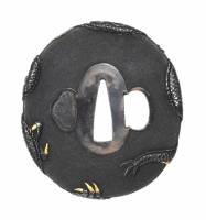 鍔　無銘　水戸　二疋龍図鍔　(TU-050426)-2