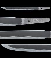 短刀 昭次作(天田昭次) 平成十四年二月日　附 金梨地獅子蒔絵鞘合口短刀拵　特別保存刀剣鑑定書　人間国宝　(TA-050126)-3