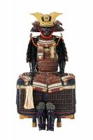 甲冑/鎧　江戸時代後期　本小札紫韋威裾白胴丸具足　兜朱銘・明珍紀宗次造之 (BU-080126)-1