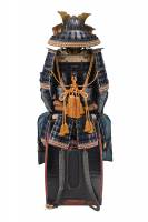 甲冑/鎧　練革黒漆塗桶側胸取六枚胴具足 (BU-090326)-3