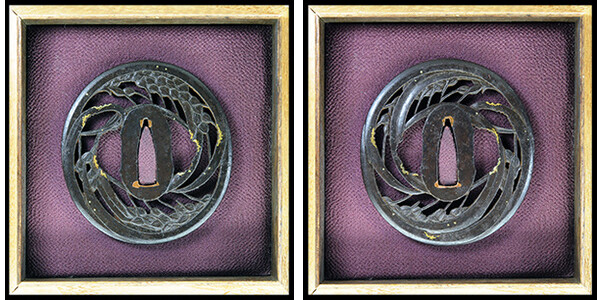 鍔 無銘 武州 稲穂透鍔 保存刀装具鑑定書