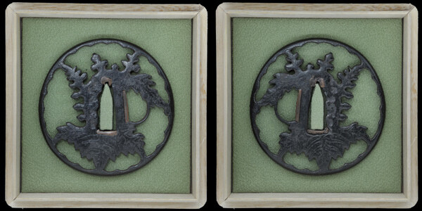 鍔 無銘 肥後 投桐透鍔鍔