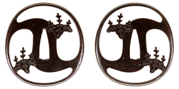 鍔 無銘 神吉 桐巴透鍔 保存刀装具鑑定書