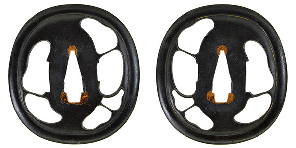 鍔 無銘 甚吾 影蝶透鍔 保存刀装具鑑定書