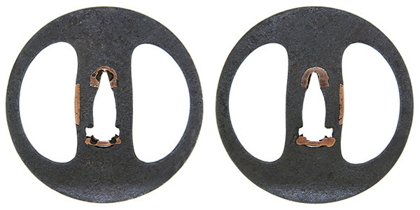 鍔　備前駿河　左右大透鍔　保存刀装具鑑定書 商品画像