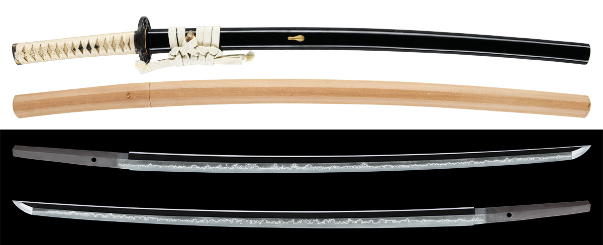 刀　無銘 出羽守光平 附 黒蝋色塗鞘打刀拵　保存刀剣鑑定書　新刀上作　良業物 商品画像