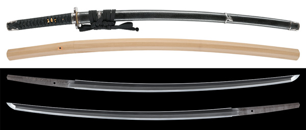 刀 肥前国住近江大掾藤原忠吉 附 黒石目地塗鞘半太刀拵 特別保存刀剣鑑定書 新刀上作 良業物の販売