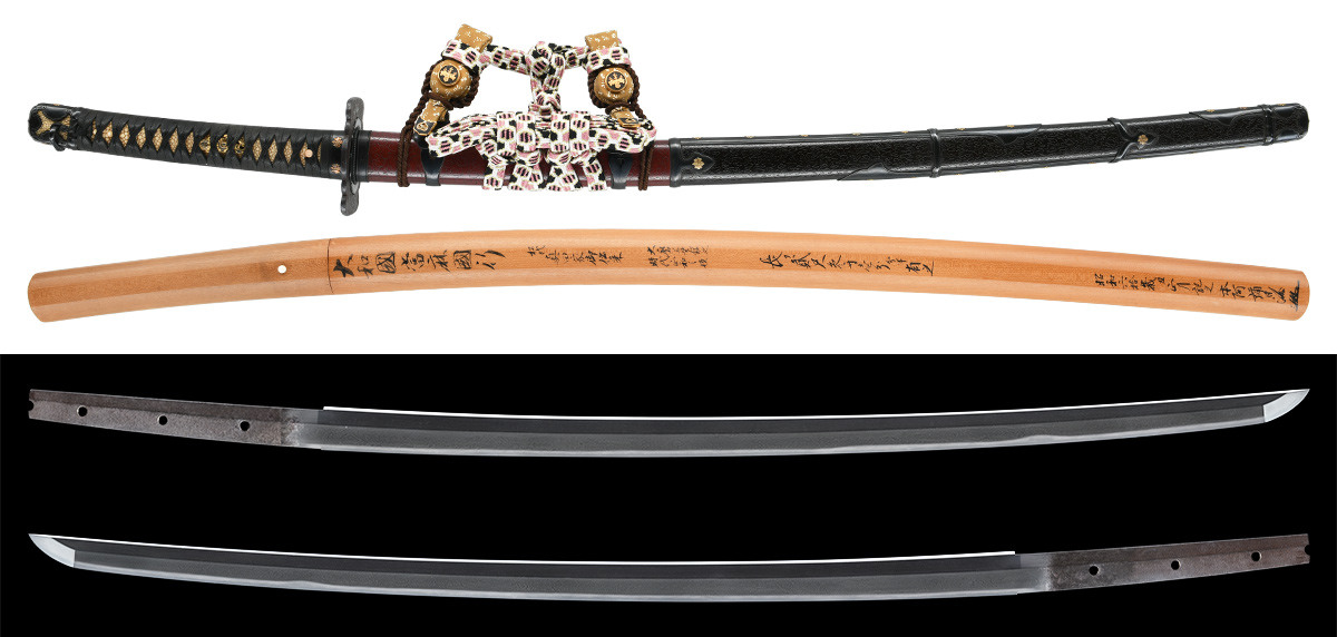 刀　無銘 当麻　附 変塗鞘揃赤銅金具太刀拵　第64回重要刀剣　本阿弥日洲 鞘書 商品画像
