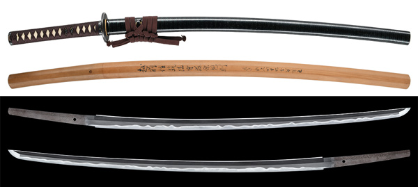 刀　筑後守藤原包則　越前住　附 青貝微塵笛巻塗鞘打刀拵　特別保存刀剣鑑定書　業物の販売