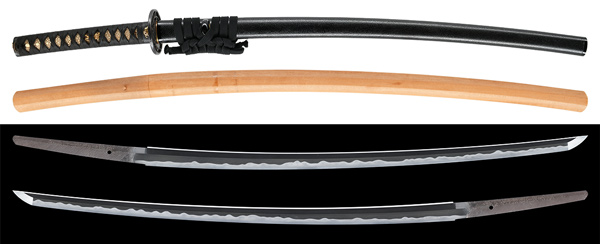 刀 奥州会津住下坂為直 文政九丙戌年十一月日 附 黒漆菜種塗鞘打刀拵 特別保存刀剣鑑定書の販売
