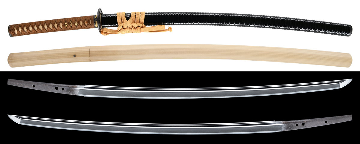 刀　無銘 来国光　附 黒蝋色塗刻鞘打刀拵 　第70回重要刀剣　中古刀最上作 商品画像