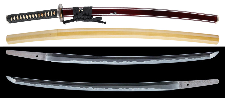 刀 信濃守源信吉 附 朱溜塗鞘打刀拵 特別保存刀剣鑑定書の販売
