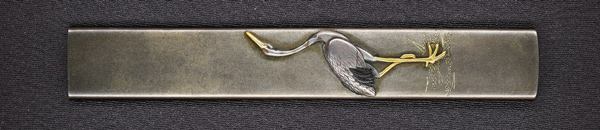 小柄　銘　明祥作　丹頂鶴図小柄　保存刀装具鑑定書の販売