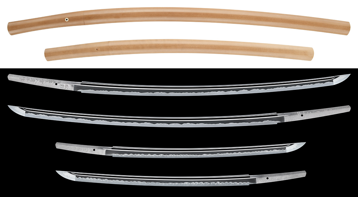 大小　太刀　松影信濃国住宮入清平作　昭和五十二二年二月日 ／ 脇差　松影宮入清平作　昭和五十五年八月日 商品画像