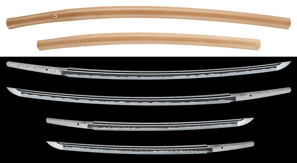 大小　太刀　松影信濃国住宮入清平作　昭和五十二二年二月日 ／ 脇差　松影宮入清平作　昭和五十五年八月日の販売