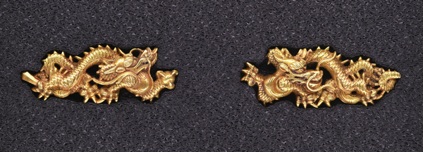 目貫　無銘　加賀金工　這龍図目貫　特別保存刀装具鑑定書の販売