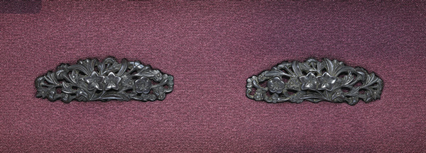 目貫　無銘　古美濃　秋草図目貫　特別保存刀装具鑑定書の販売