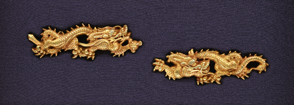 目貫　無銘　美濃　這龍図目貫　保存刀装具鑑定書 商品画像