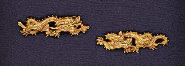 目貫　無銘　美濃　這龍図目貫　保存刀装具鑑定書の販売