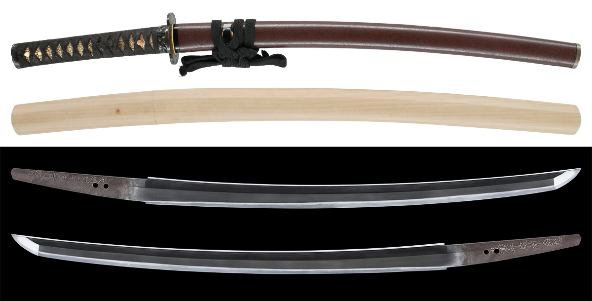 脇差 美濃守藤原寿格　天明七年未二月吉日 附 茶石目地塗鞘脇差拵（SWA-020226）　特別保存刀剣鑑定書　新々刀上作