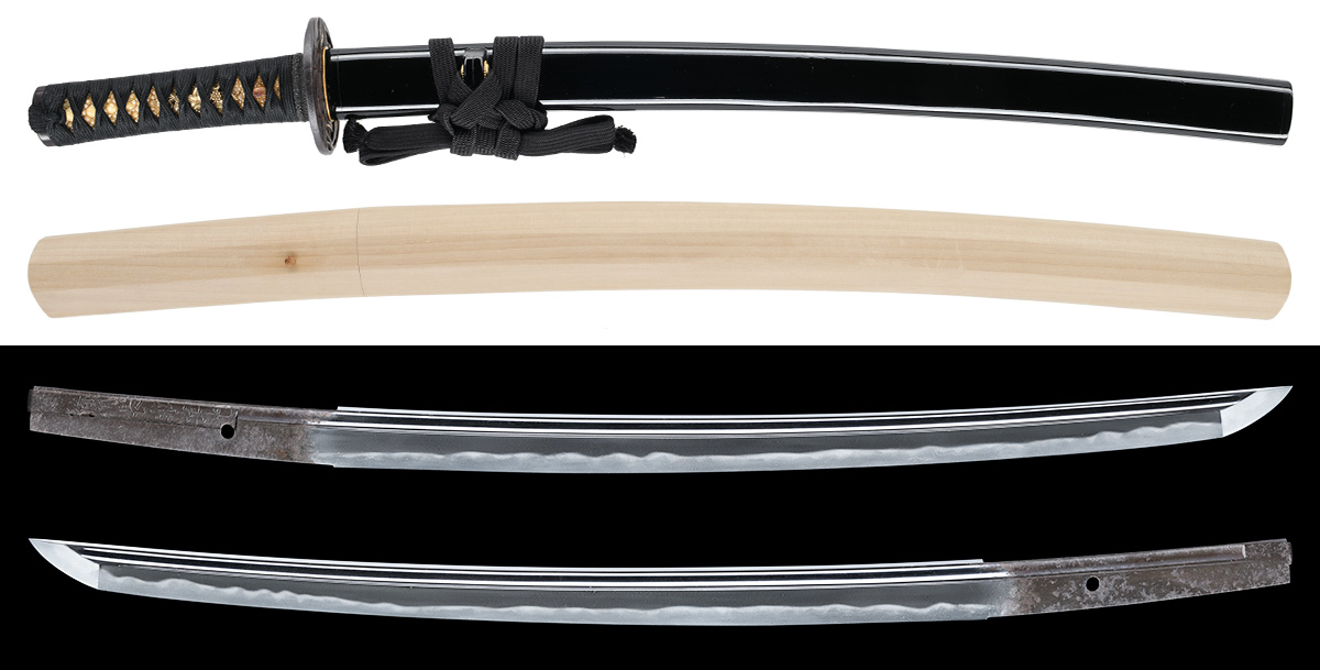 脇差　備州長船重光　附 黒蝋色塗鞘脇差拵　保存刀剣鑑定書