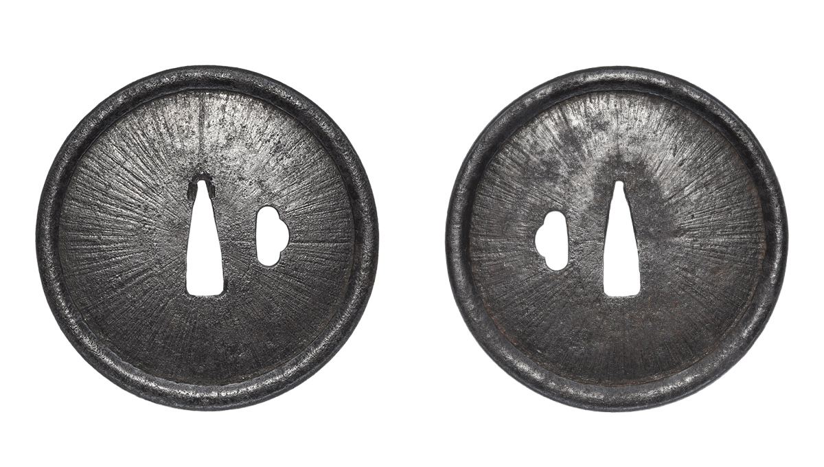 鍔　無銘　甲冑師　阿弥陀鑢文鍔　保存刀装具鑑定書 商品画像