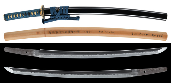 脇差　肥前国河内守藤原正広　附 黒蝋色塗鞘脇差拵　特別保存刀剣鑑定書　新刀上作　薫山鑑刀日々抄所載品 薫山鞘書 商品画像