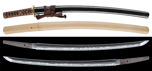 脇差　播磨守藤原忠国(初代) (蟹牡丹紋)(菊紋)　附 腰刻黒漆変塗鞘脇差拵　特別保存刀剣鑑定書　新刀上作　業物の販売